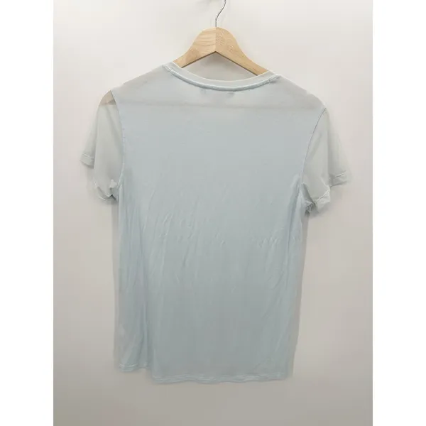 Athleta Women‎ Cloudlight Hybrid Tee Sky Blue Mesh Modal T-Shirt Size M BS6 - Image 2