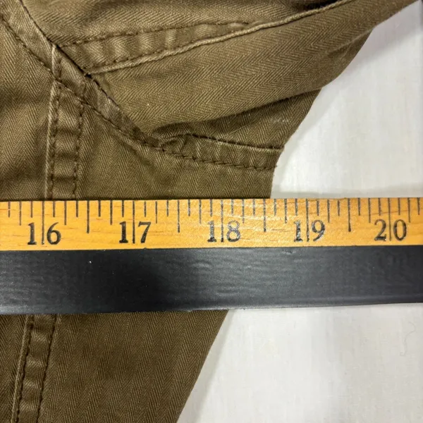 J.‎ Crew Jacket Brown Button Up Lightweight Utility Drawstring Waist Military S - Image 7