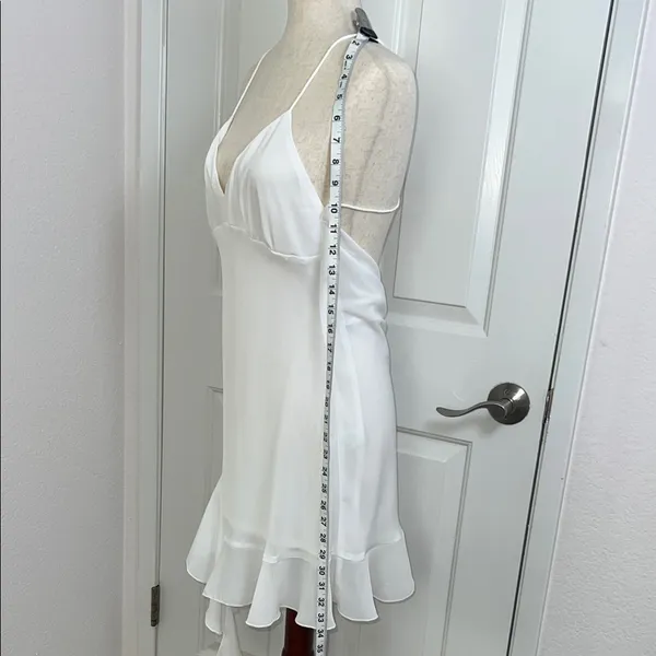 Zara White Ruffle Hem Dress‎ - Image 5