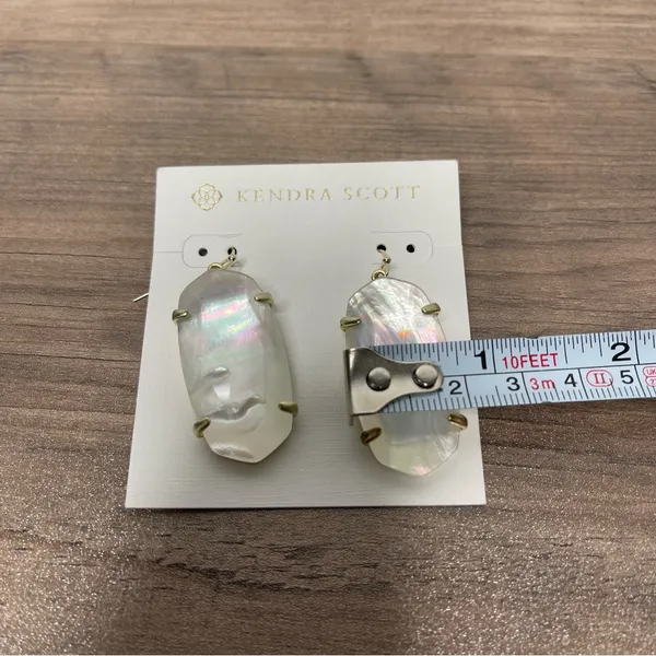 Kendra Scott Esme Mother of Pearl Silver Earrings (NWT) - Image 5