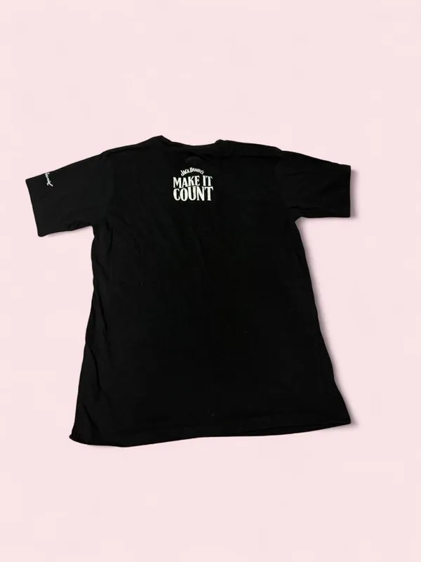 Jack Daniels Black T-Shirt with White Tennessee Whiskey Print - Image 2