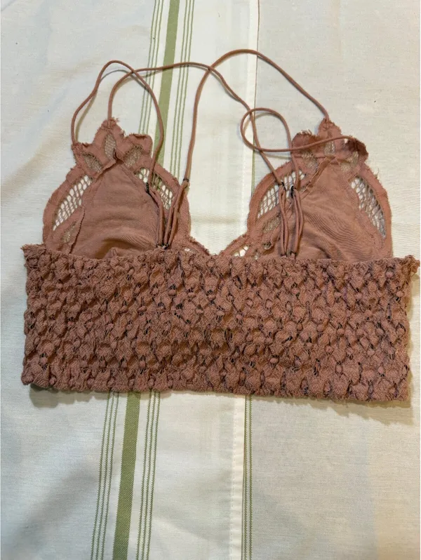 Free People Pink Lace Bralette Size S/P - Image 4