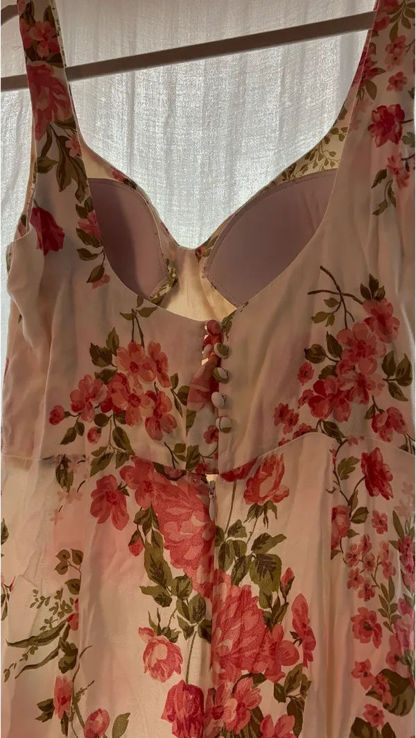Reformation Floral Print Maxi Dress With Built In Bra - Image 5