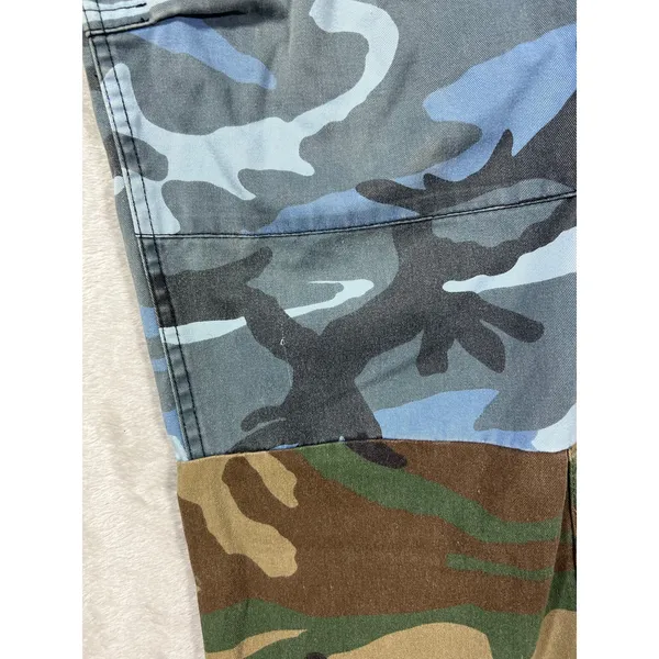 Straight Gnarcotic Patchwork Camo Cargo Pants Military Streetwear Small - Image 8