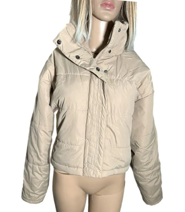 THE FIFTH LABEL Designer Beige Puffer Jacket Women’s Sz S Coat Trendy Fit - Image 5