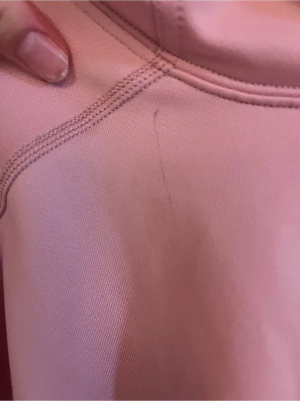 Pink Nike Pro Dri-FIT long-sleeve athletic training top - Image 3