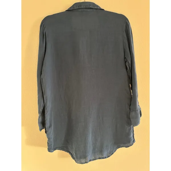 Vineyard Vines Tunic Womens Medium Blue Linen Beach Coastal Preppy Travel Resort - Image 2
