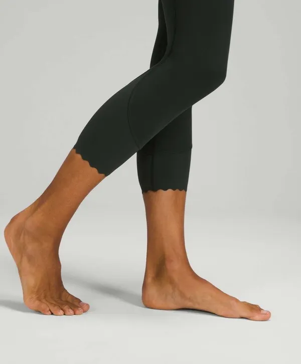 Lululemon Align Scalloped Hem High-Rise Crop 23" Rainforest Green 6 - Image 9