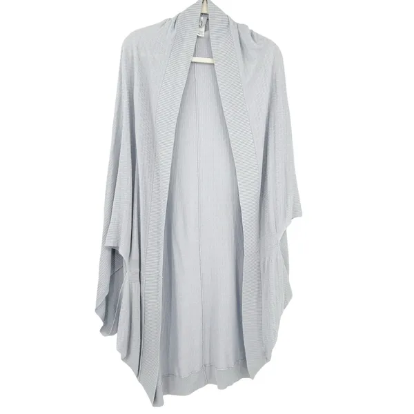 Lululemon Womens Silk Blend Open‎ Front Stillness Wrap Cardigan OS Silver Fox - Image 4