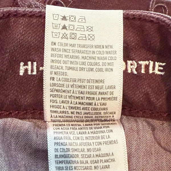 American Eagle‎ Outfitters Hi-Rise Super Stretch Burgundy Red Shortie Shorts 10 - Image 8