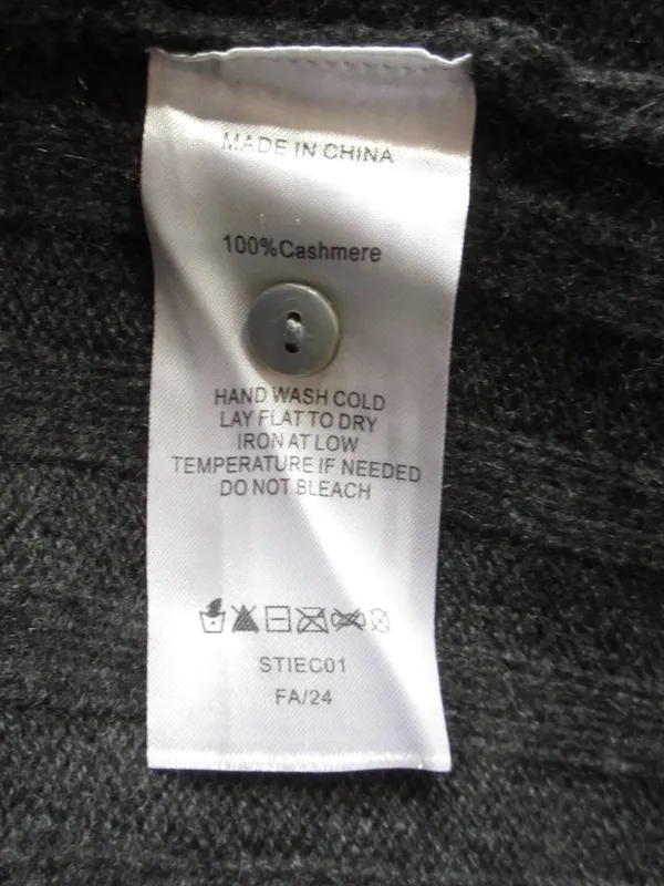 NWT Quince Mongolian Cashmere Wide-Rib Midi in Charcoal Sweater Dress XL - Image 8