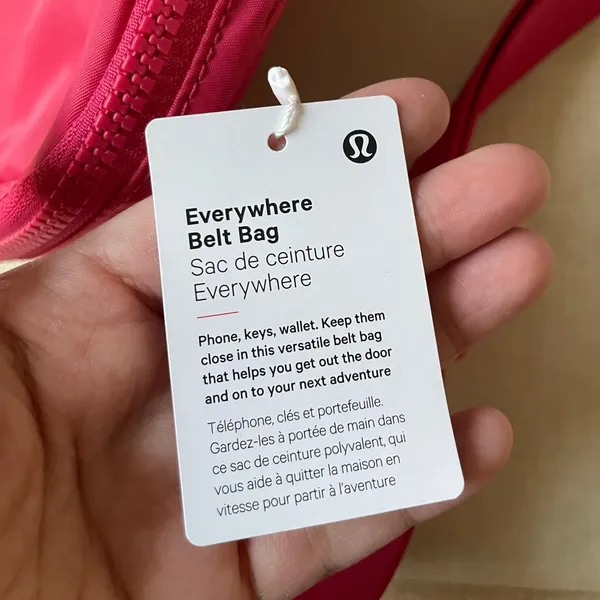 Lululemon Everywhere Belt Bag 1L - Cherry Mist - Image 7