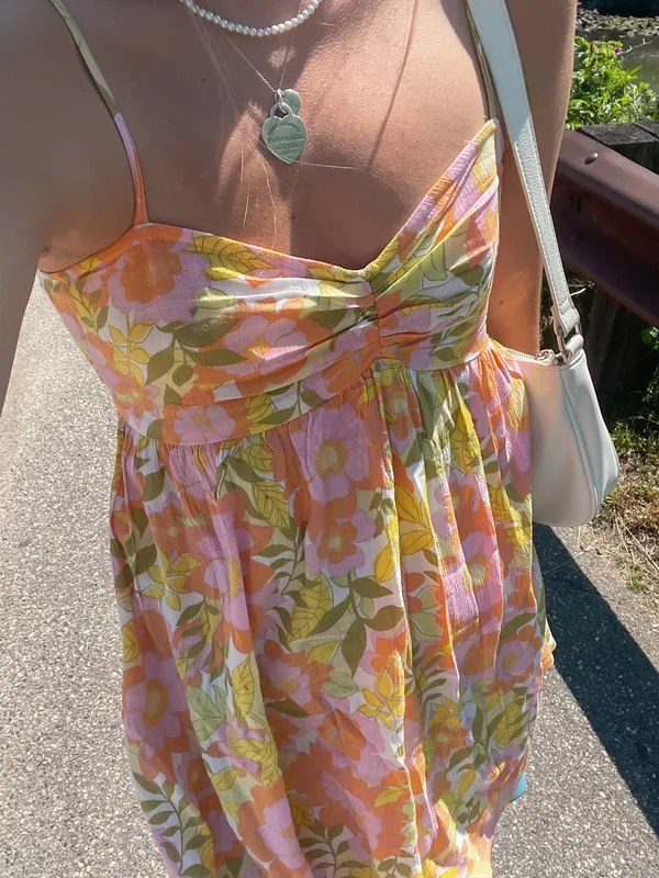 Billabong Romper Floral Yellow and Pink - Image 4