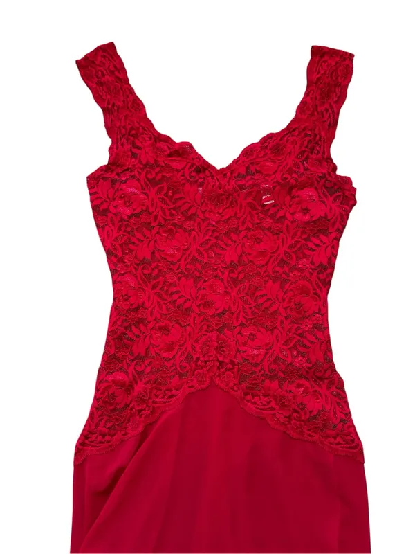 Vintage Victoria’s Secret Chiffon Lace Midi Slip Dress Romantic Feminine Boudoir - Image 4