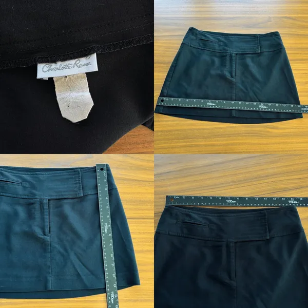 Vintage 90s Charlotte Russe Y2K Mini Skirt Large Office Siren Low Rise Boho Glam - Image 8