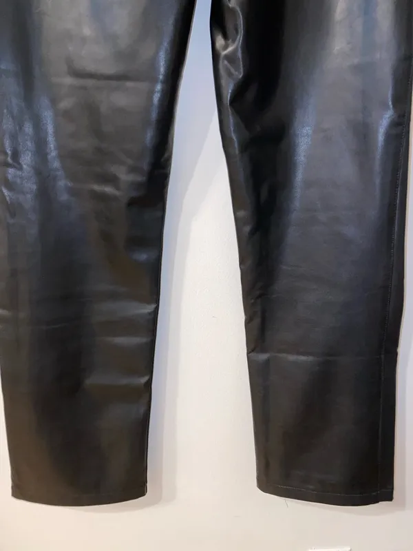 Abercrombie & Fitch The 90’s Straight Ultra High Rise Faux Leather Pants Size 4 - Image 8
