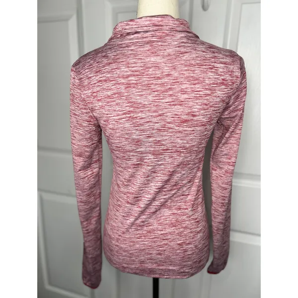 PINK Victoria's Secret Indiana University Quarter Zip XS Red Space Dye Pullover - Image 3