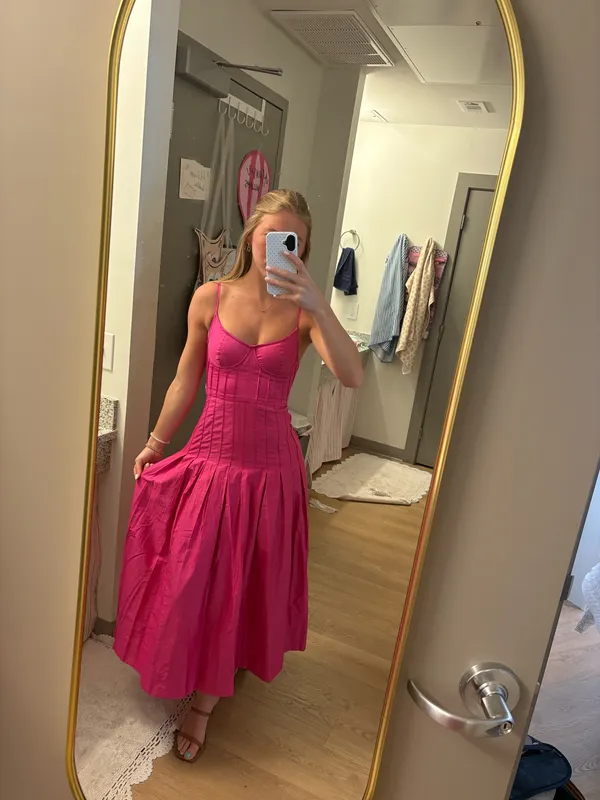 The GREAT. NWT pink/fuchsia formal maxi dress - Image 7