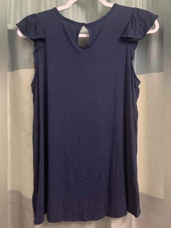 Old Navy Crochet Yoke Cap Sleeve Girls Dress - Image 4