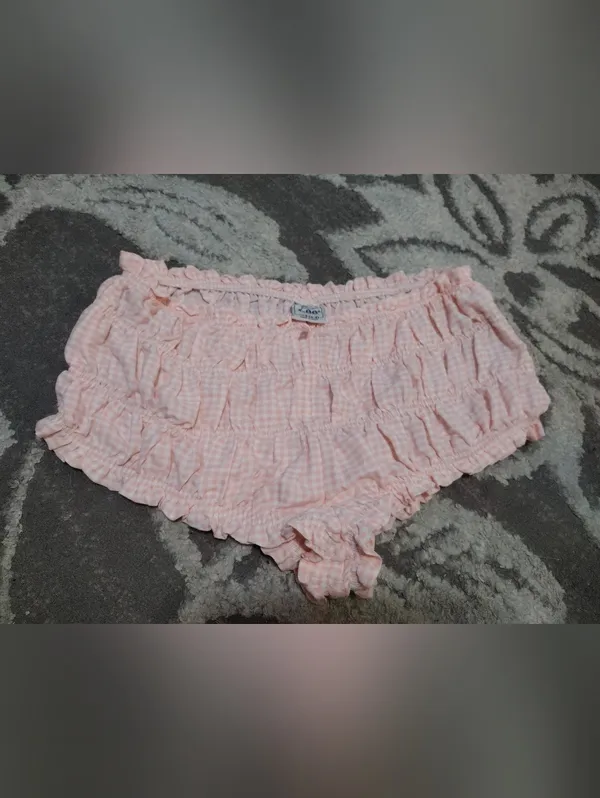 Kacey Lee Light Pink Ruched Sleep Shorts - Image 3