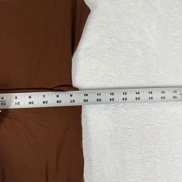 Reformation Brown Tencel Wrap Midi Dress Scoop Neck Sleeveless XS Made in USA - Image 5