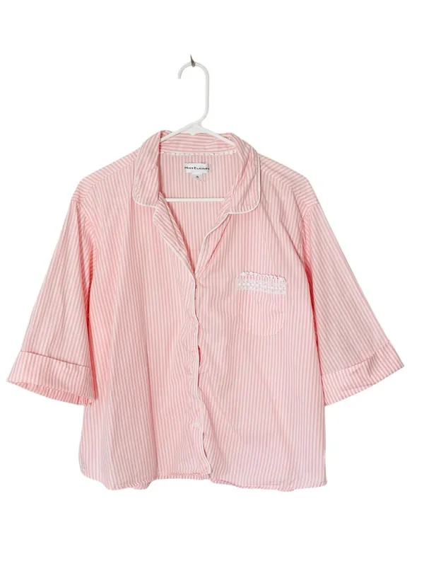 MISS ELAINE Two Piece Pajama Set Pink Size XL - Image 2