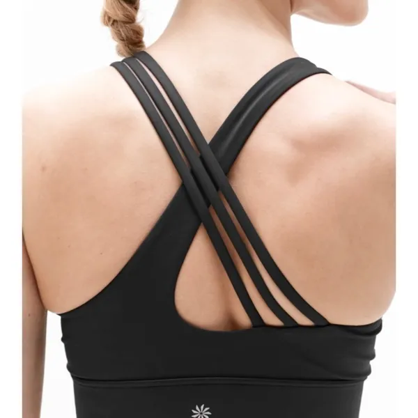 Athleta S Train Free Longline Sports Bra Black Small D-DD - Image 7