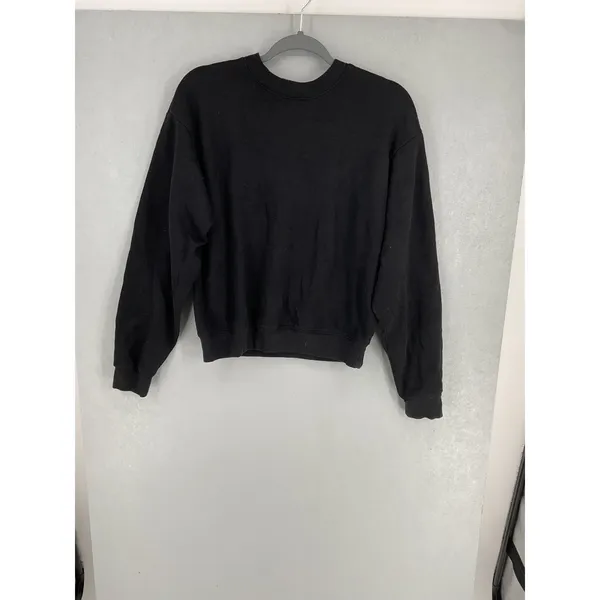SKIMS Unisex Sweatshirt Black Cotton Blend Crewneck Pullover Medium - Image 3