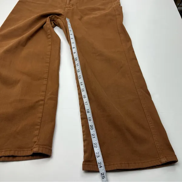 Judy Blue High Rise‎ Control Top Wide Leg Crop Jean Camel Brown Size 13 / 31 - Image 9
