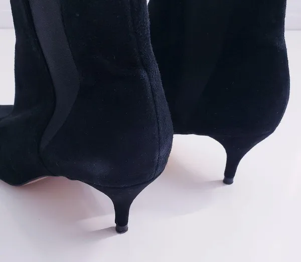 Zara Sapatu Suede Pointed Toe Ankle Booties - Image 6