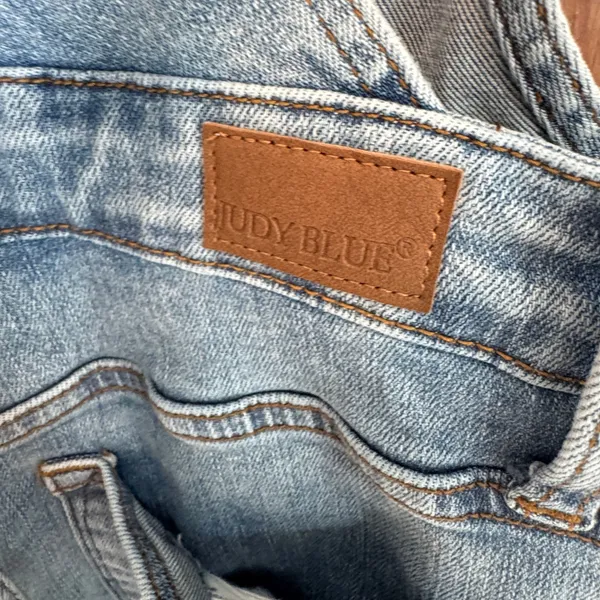 Judy Blue Denim Shortalls Stretch‎ M Overalls Farmcore Festival Western Rustic - Image 6