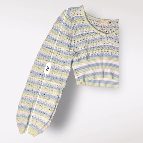 Altar’d State Cropped Briella Knit‎ Striped Sweater Womens Size S - Image 5