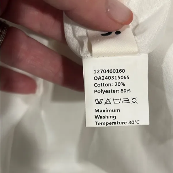 Commense White Sleeveless puffball Dress with Tie Details NWT - Image 8