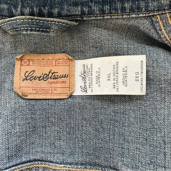 Levi Strauss Signature Jean Denim Jacket Button Front Juniors XXL - Image 9