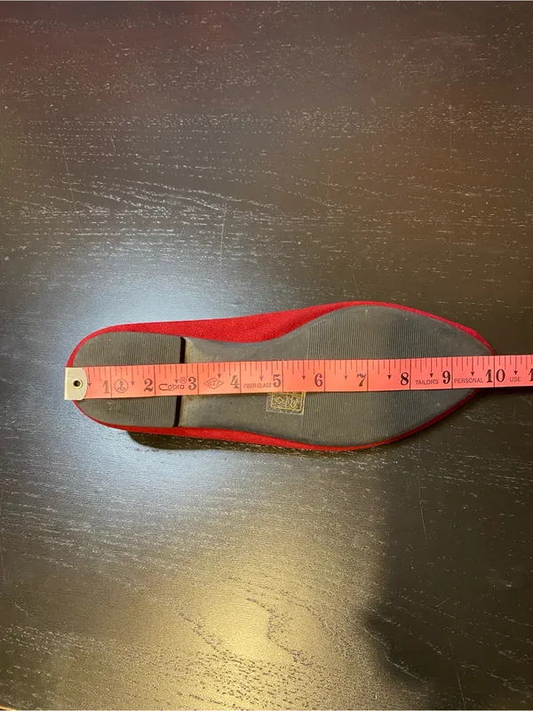 SHEIN Red Suede Pointed-Toe Ballet Flats - Image 5