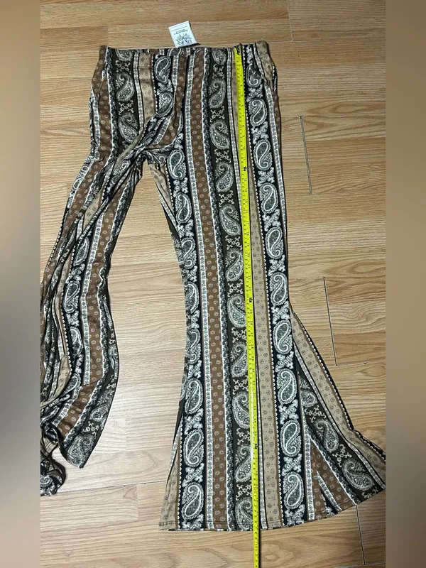 Fit & flare boutique boho western paisley vibes brown neutral tones ladies XL - Image 12