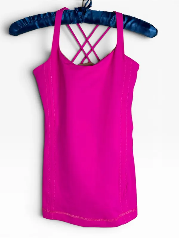 Lululemon Free To Be Tank Raspberry pink Glo Light Full-On Luxtreme Size XS 2-4 - Image 9