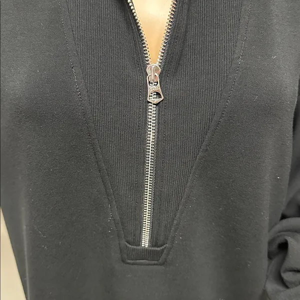 Varley Double Soft Black Masie Longline Sweat Shirt size S - Image 5