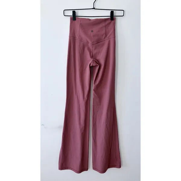 ATHLETA Elation High Rise Flare Mauve Pink Yoga Leggings Pants Womens XXS - Image 4