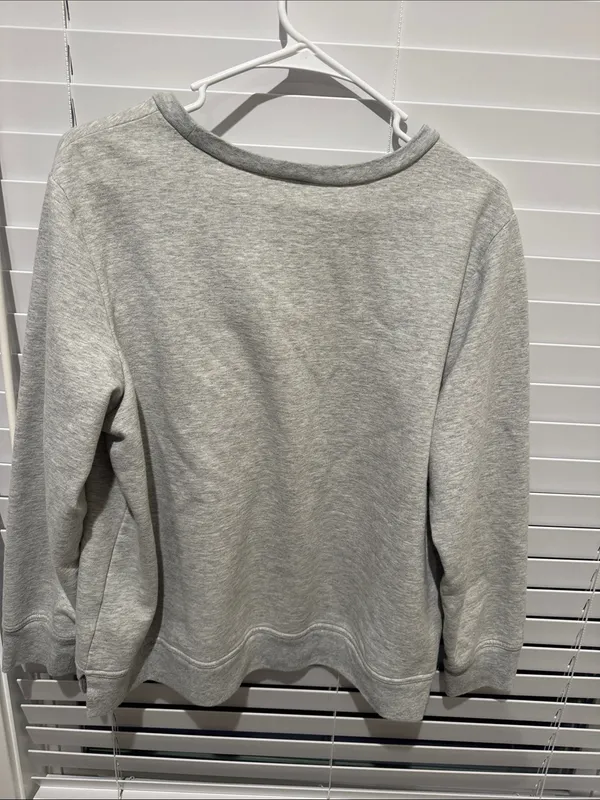 GAP Light Gray Crewneck Sweatshirt with Silver Logo 21 PTP - Image 3