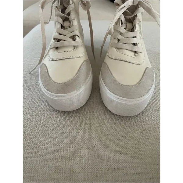 UGG Jasmine Hightop Zilo Sneaker, Cream/Ivory, Size 11, Like new Display pair - Image 5
