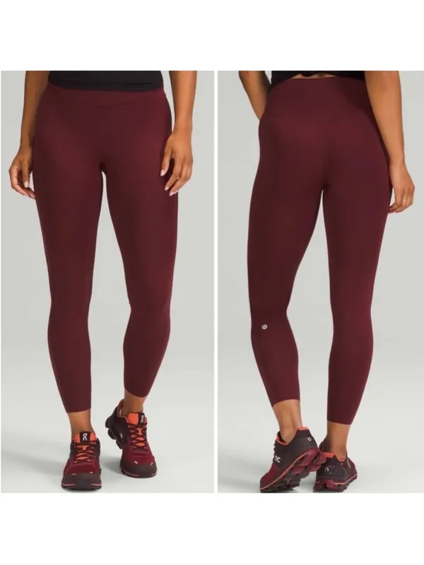 Lululemon‎ Base Pace High-Rise Tight 25" Red Merlot size 6 - Image 2