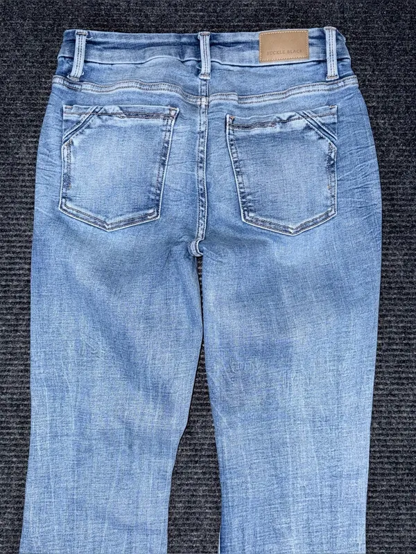 Buckle Black Fit No 93 Bootcut Stretch Jeans Sz 27 x 32 Distressed BBW1957R EUC - Image 6