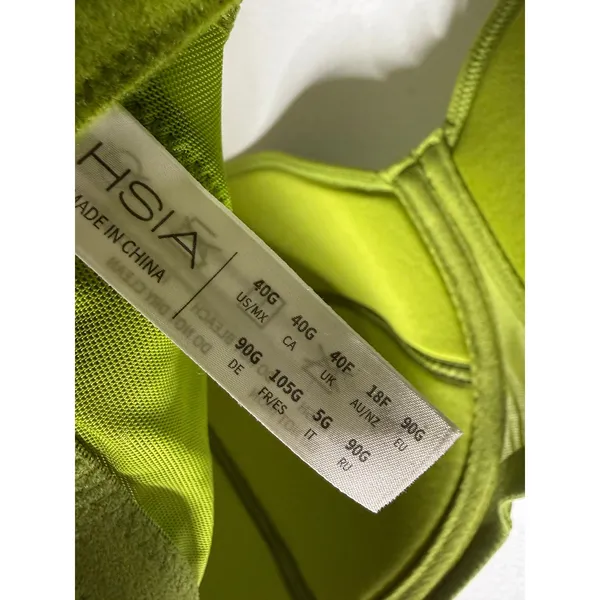 HSIA Women Lime Green Full Coverage Underwire Bra Size 40G NWT - Image 4