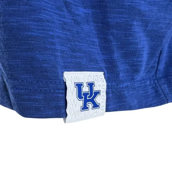 Nike Kentucky Wildcats Slub Ringer Performance Cropped T-Shirt Royal Women Small - Image 2