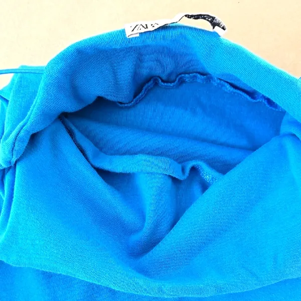ZARA New  Blue Spaghetti Strips Mini Dress - Image 5