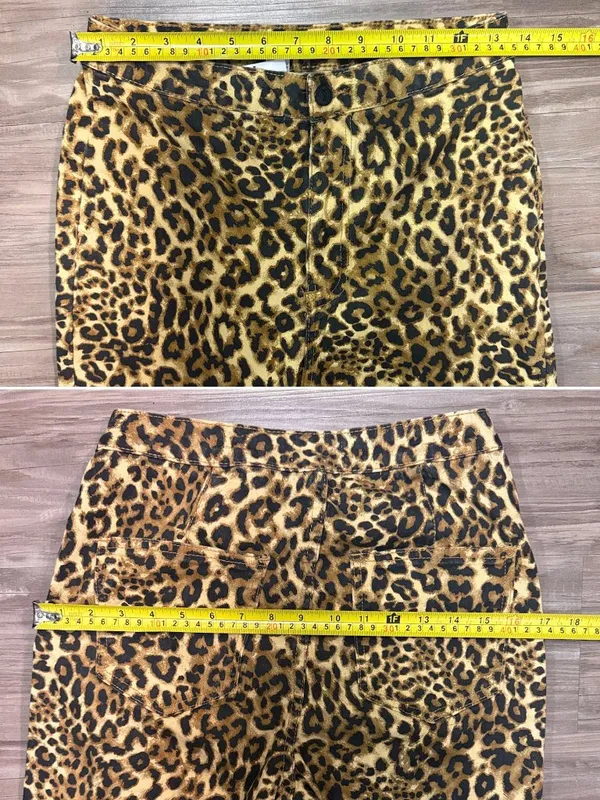 Forever 21 Leopard Flare Jeans 29 Fits 27x32 NWT Bell Bottom Animal Print - Image 7