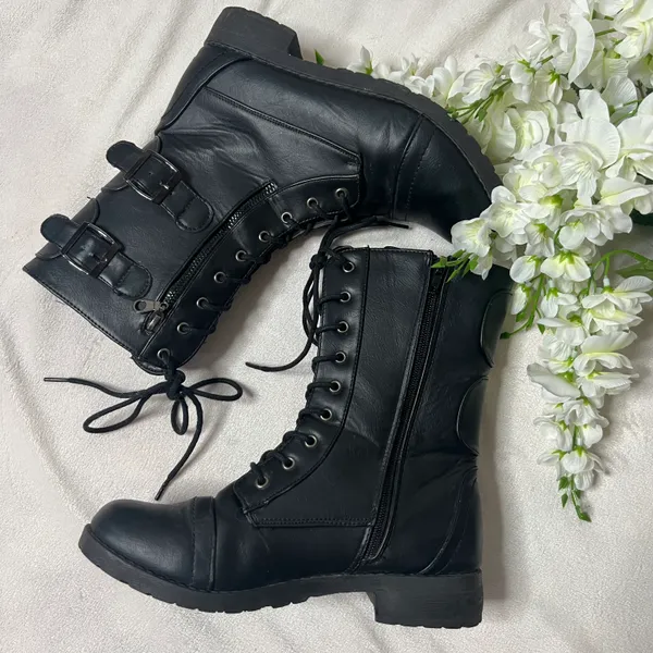 Rue 21 Leather Combat Boots - Image 2