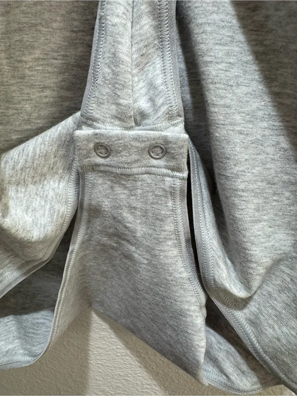 SKIMS NWT Cotton Jersey Scoop Neck Bodysuit in Light Heather Grey‎ Size XL - Image 9