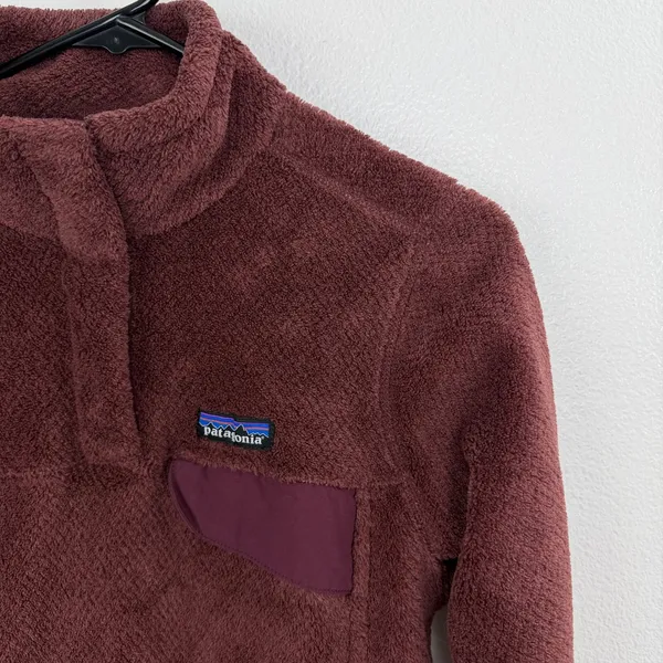 Patagonia Re-Tool Snap-T Pullover Women Small Burgundy 25443 Fleece Jacket - Image 2
